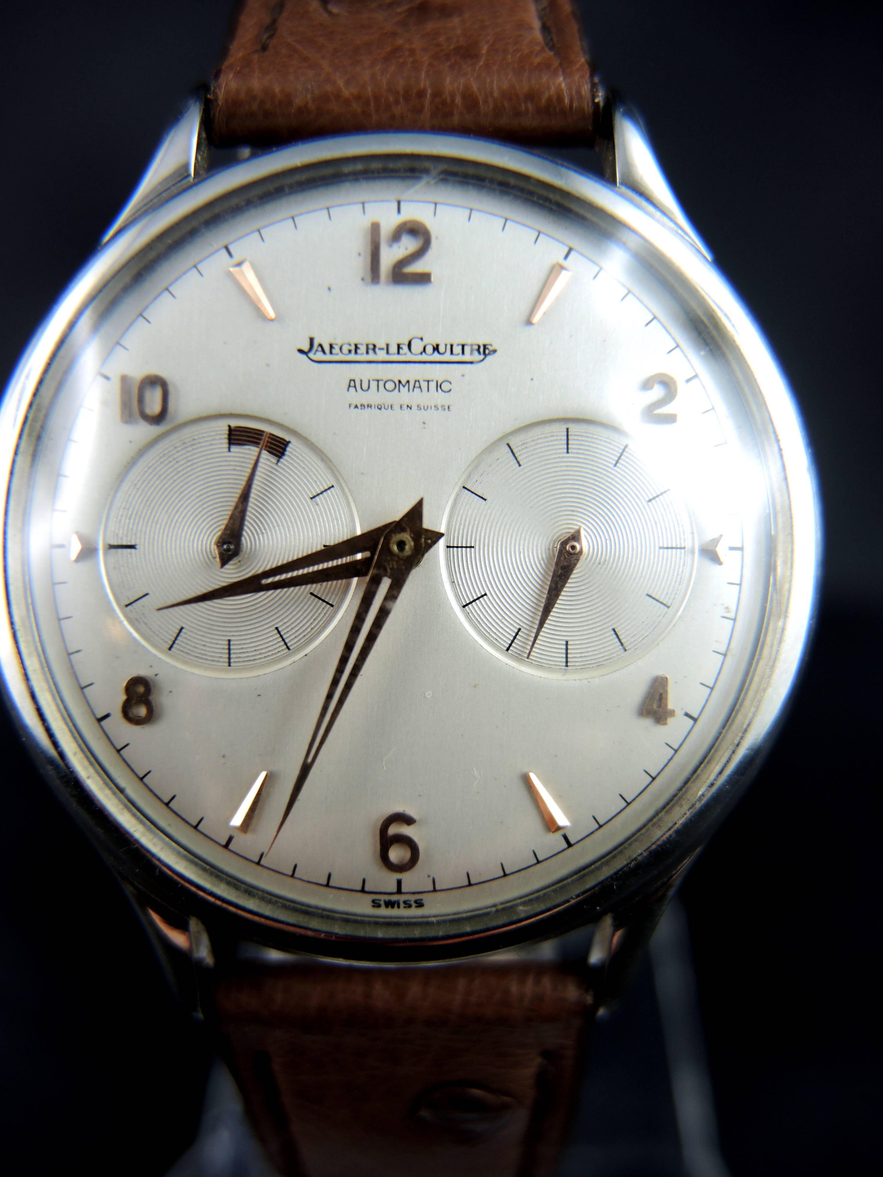 Jaeger-LeCoultre Steel Futurmatic 1957 manual winding Wristwatch In Excellent Condition In Paris, FR