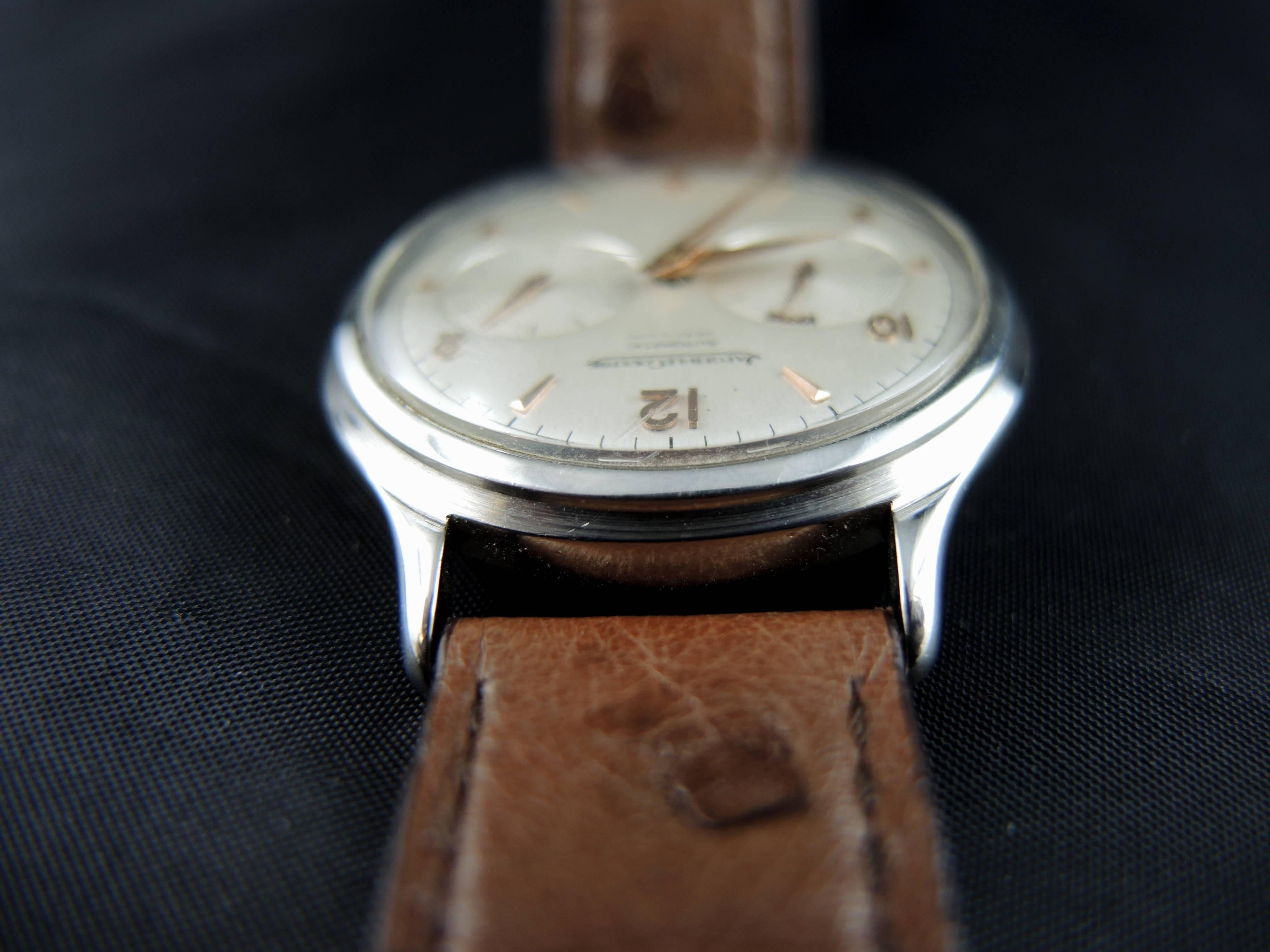 Jaeger-LeCoultre Steel Futurmatic 1957 manual winding Wristwatch 2