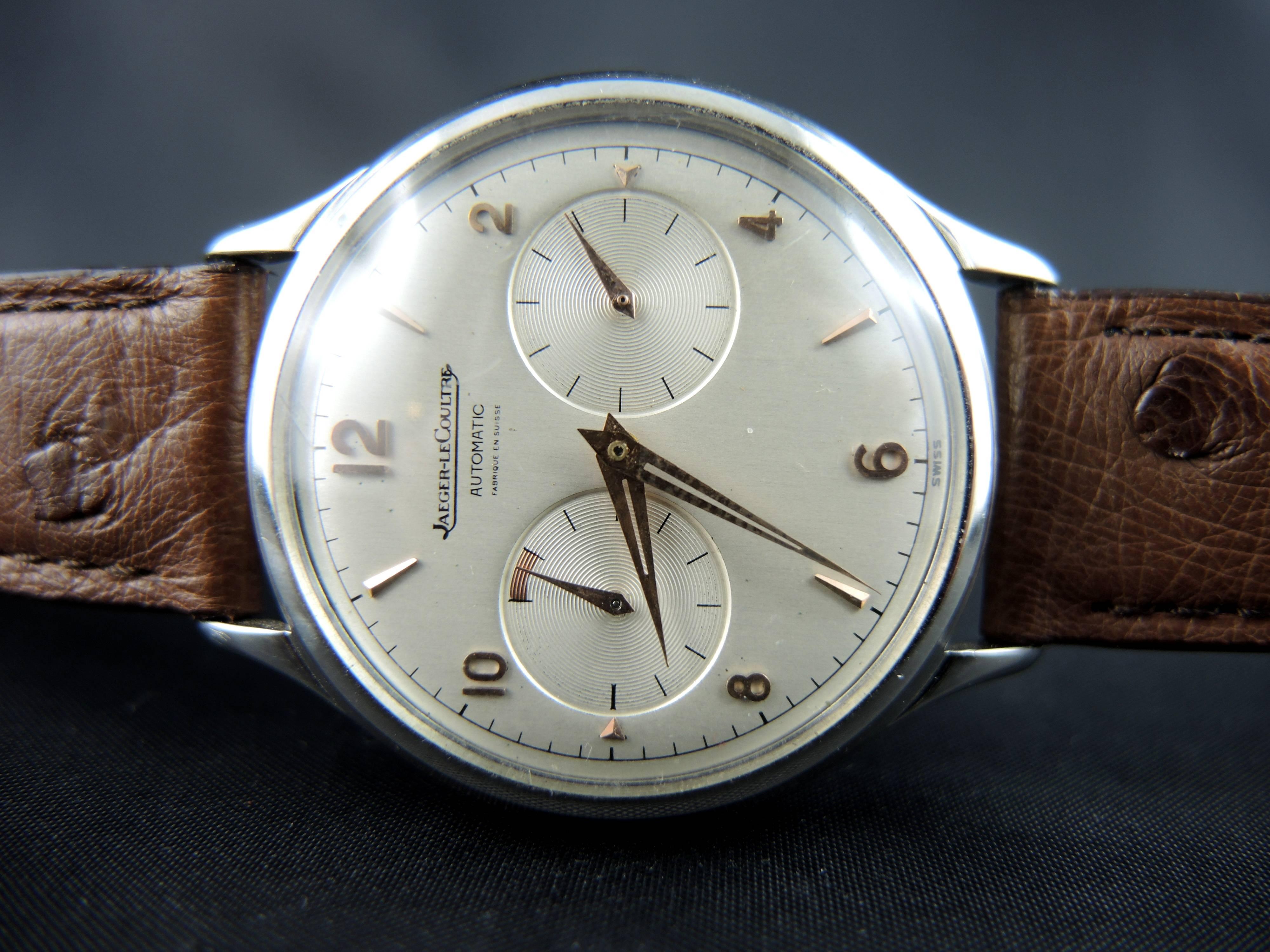 Men's Jaeger-LeCoultre Steel Futurmatic 1957 manual winding Wristwatch