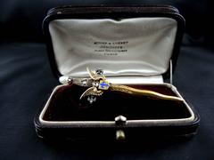 Auger & Guéret French Vermeil Royalist Sword Brooch circa 1878-1889