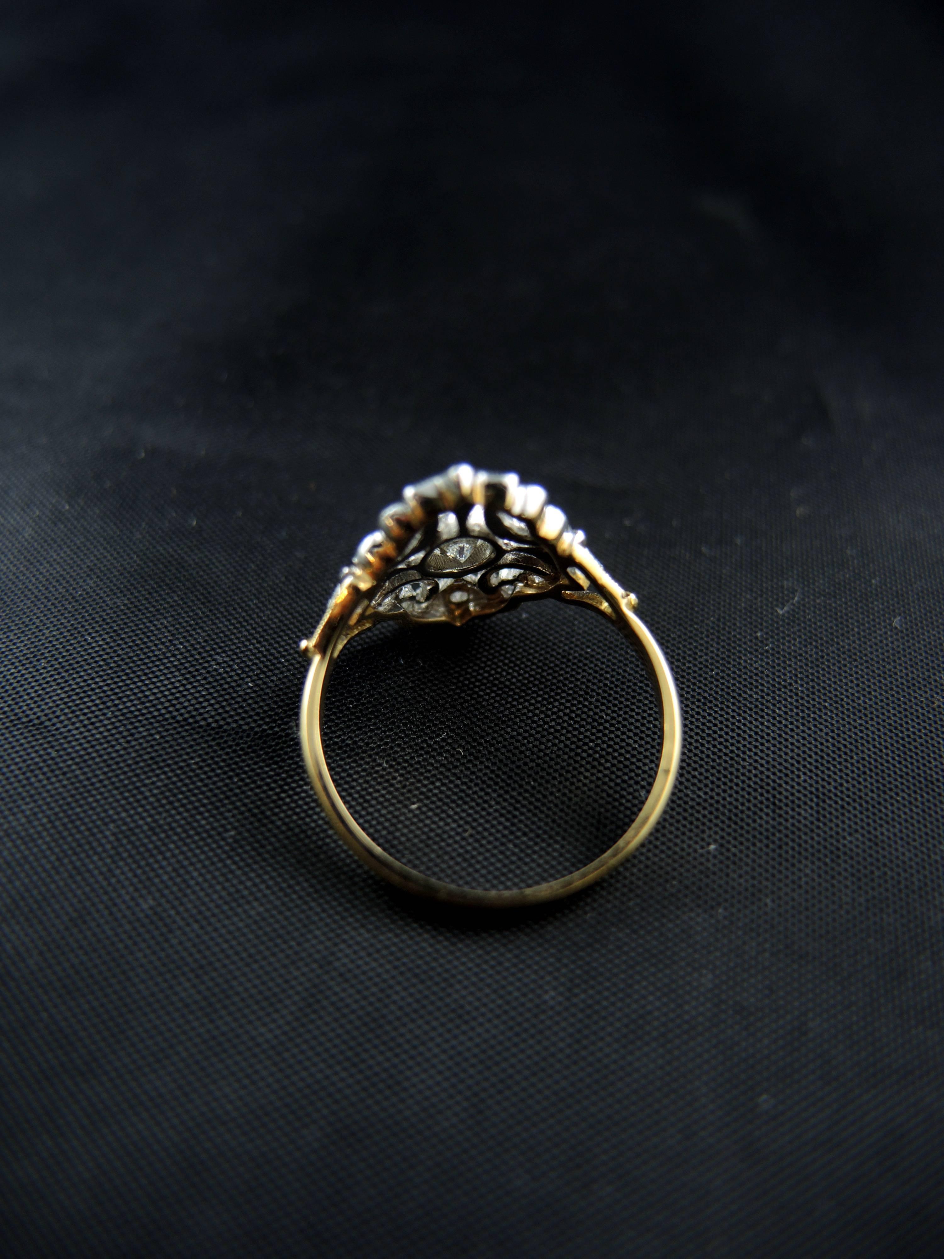 Belle Époque Style Ring with Diamonds 1