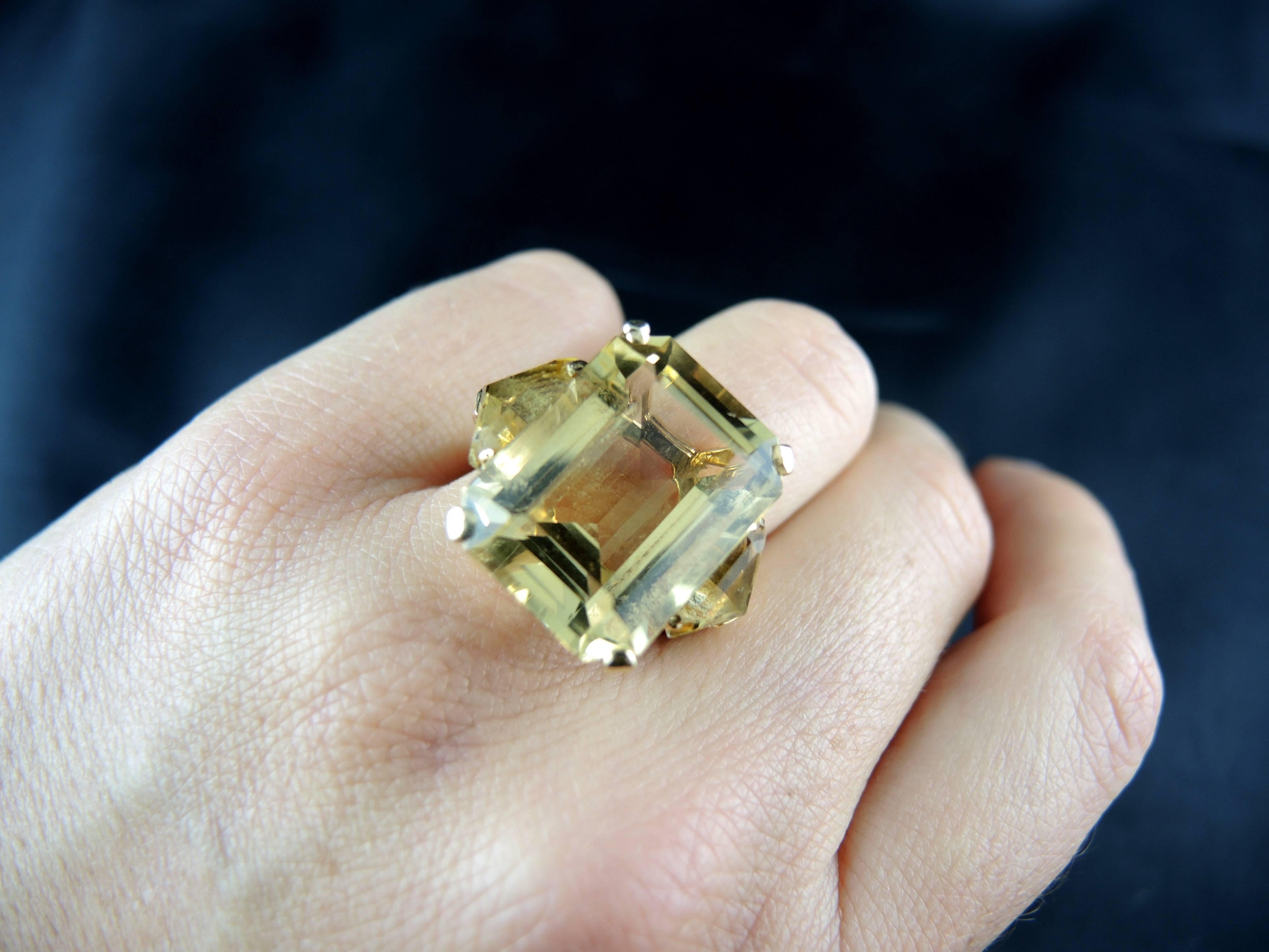 Ctirine Vintage Ring, 14 Karat Gold, 1960s 3