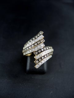 French Gold Ring with Diamonds