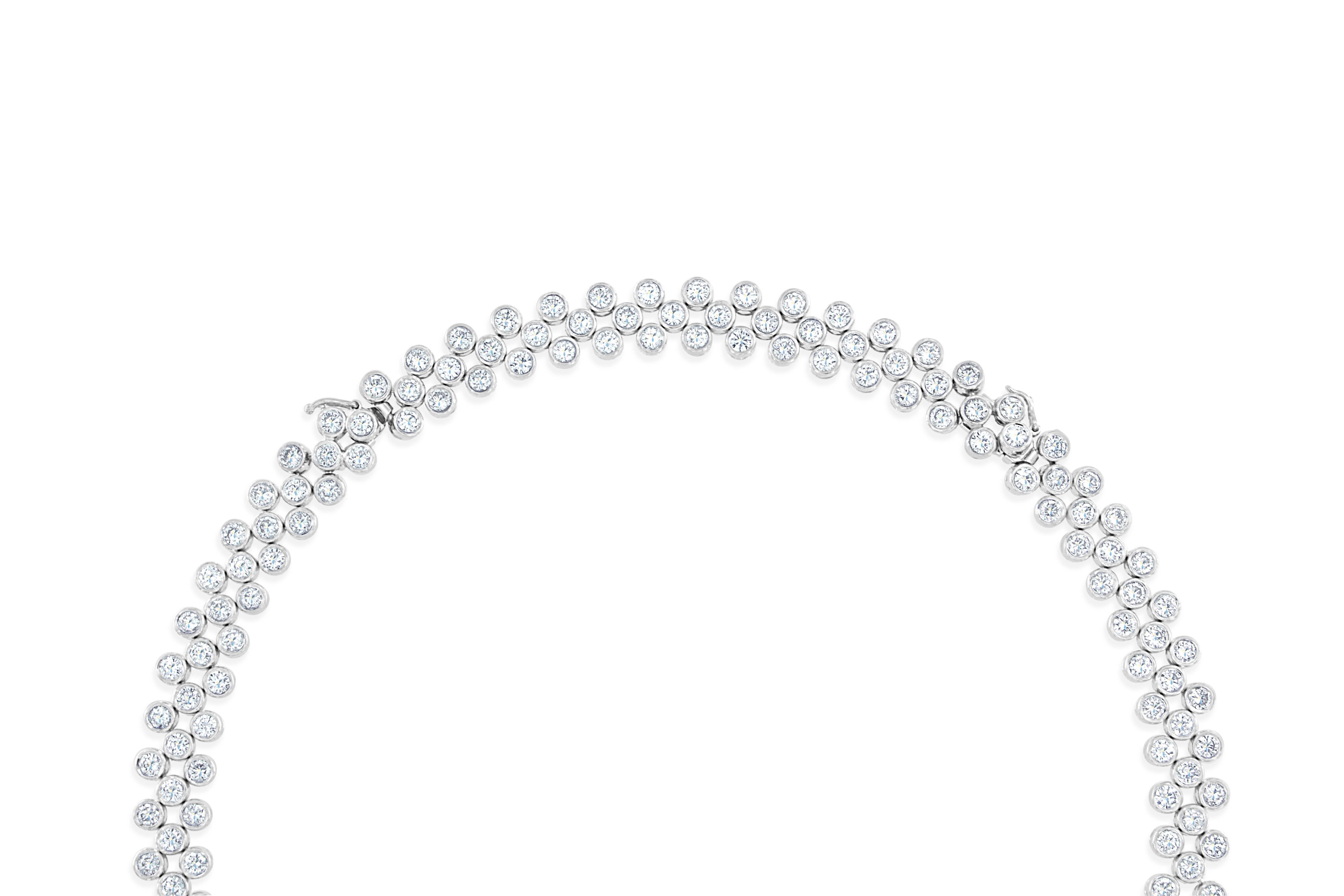 19.95 Carat Round Brilliant Cut Diamond Platinum Necklace In Excellent Condition In Grosse Pointe Woods, MI