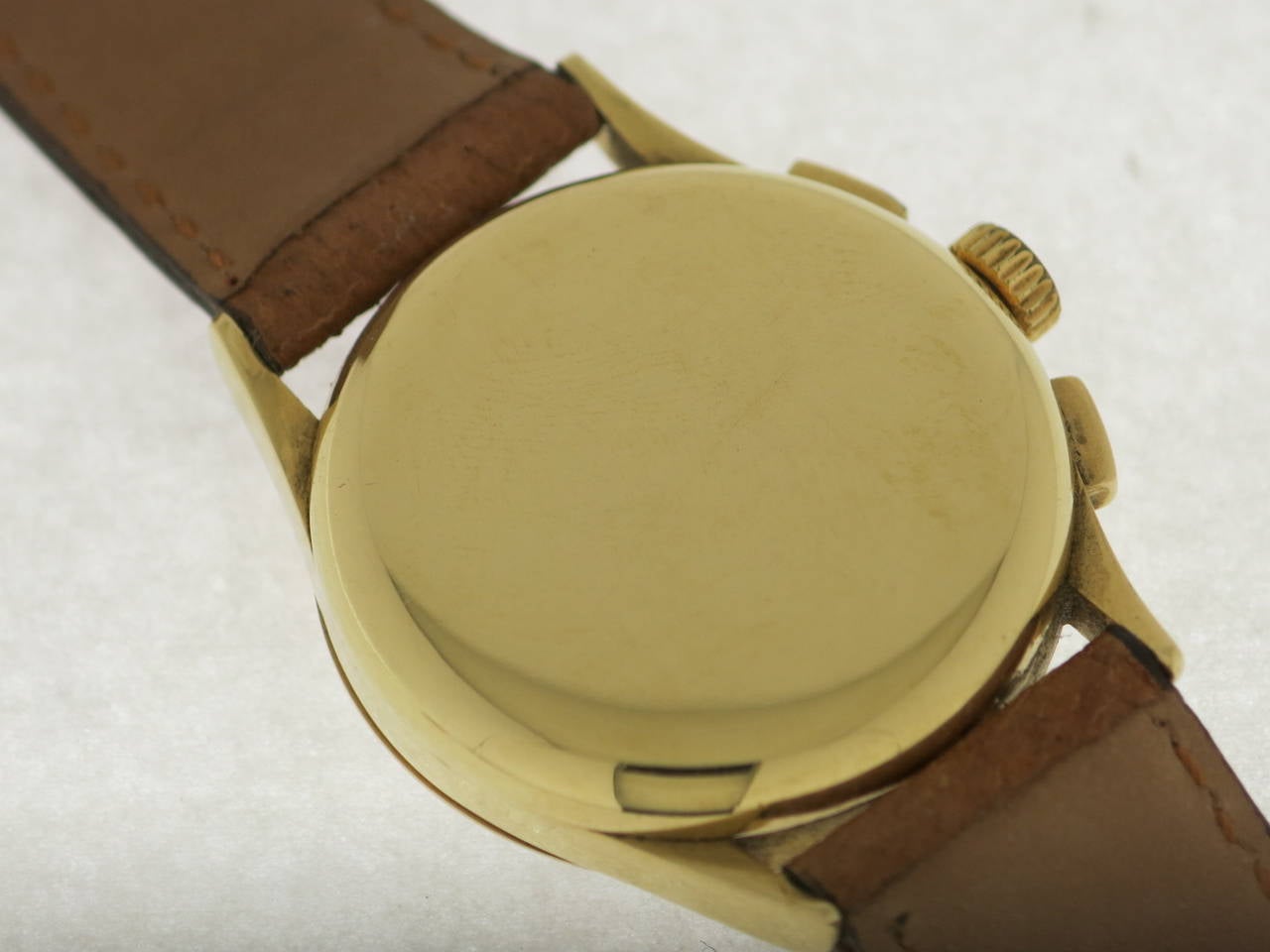 Zenith Yellow Gold Chronograph Square Button Three Scale Wristwatch Circa 1940 1