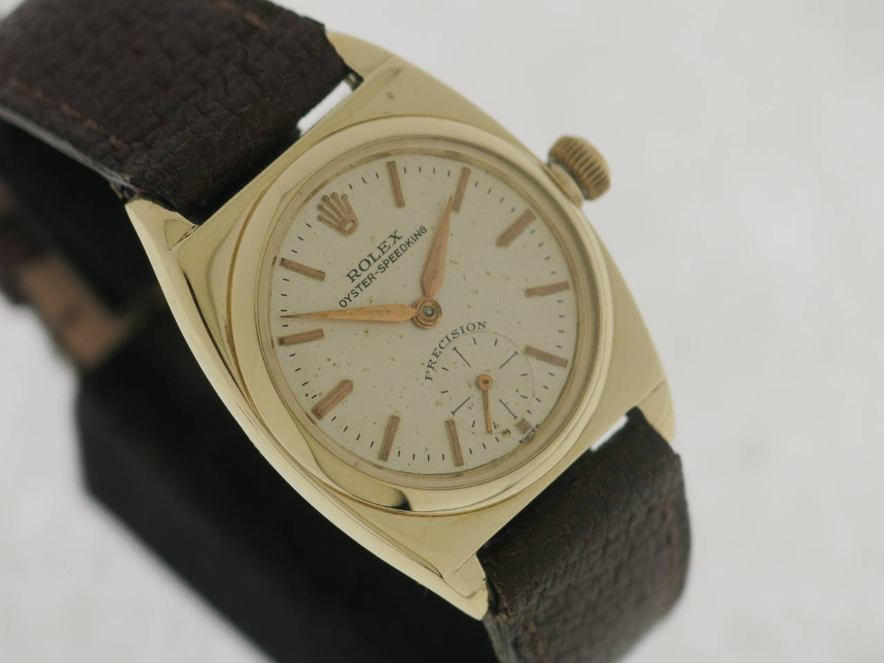 Rolex Yellow Gold Oyster Water Resistant Speed King Wristwatch