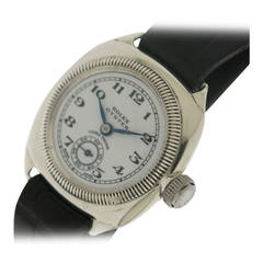 Rolex Silver White Enamel Dial Water Resistant Ultra Prima Wristwatch 1930