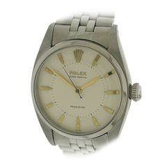 Rolex Stainless Steel Oyster Perpetual Explorer Wristwatch Ref 6352
