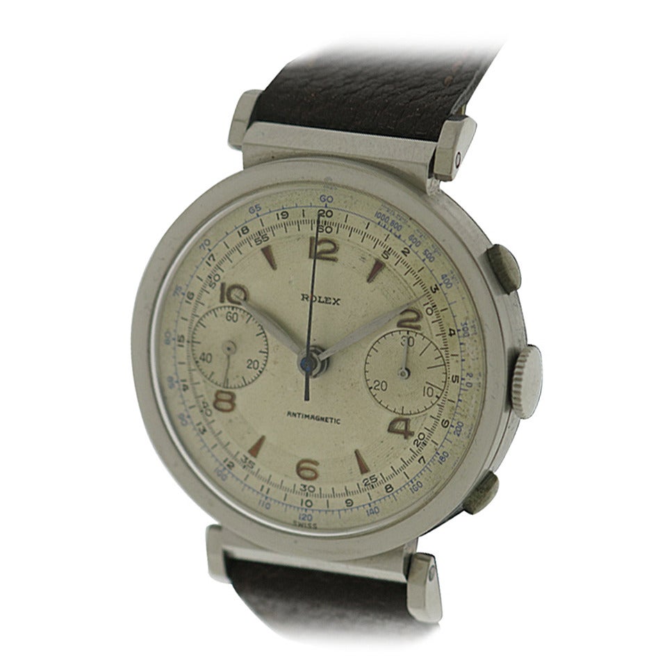 Rolex Stainless Steel Chronograph Wristwatch Ref 2705