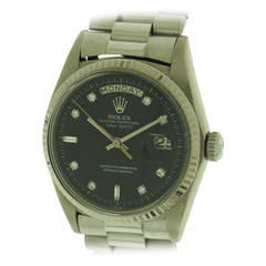 Rolex White Gold Oyster Perpetual Day-Date Wristwatch Ref 1803