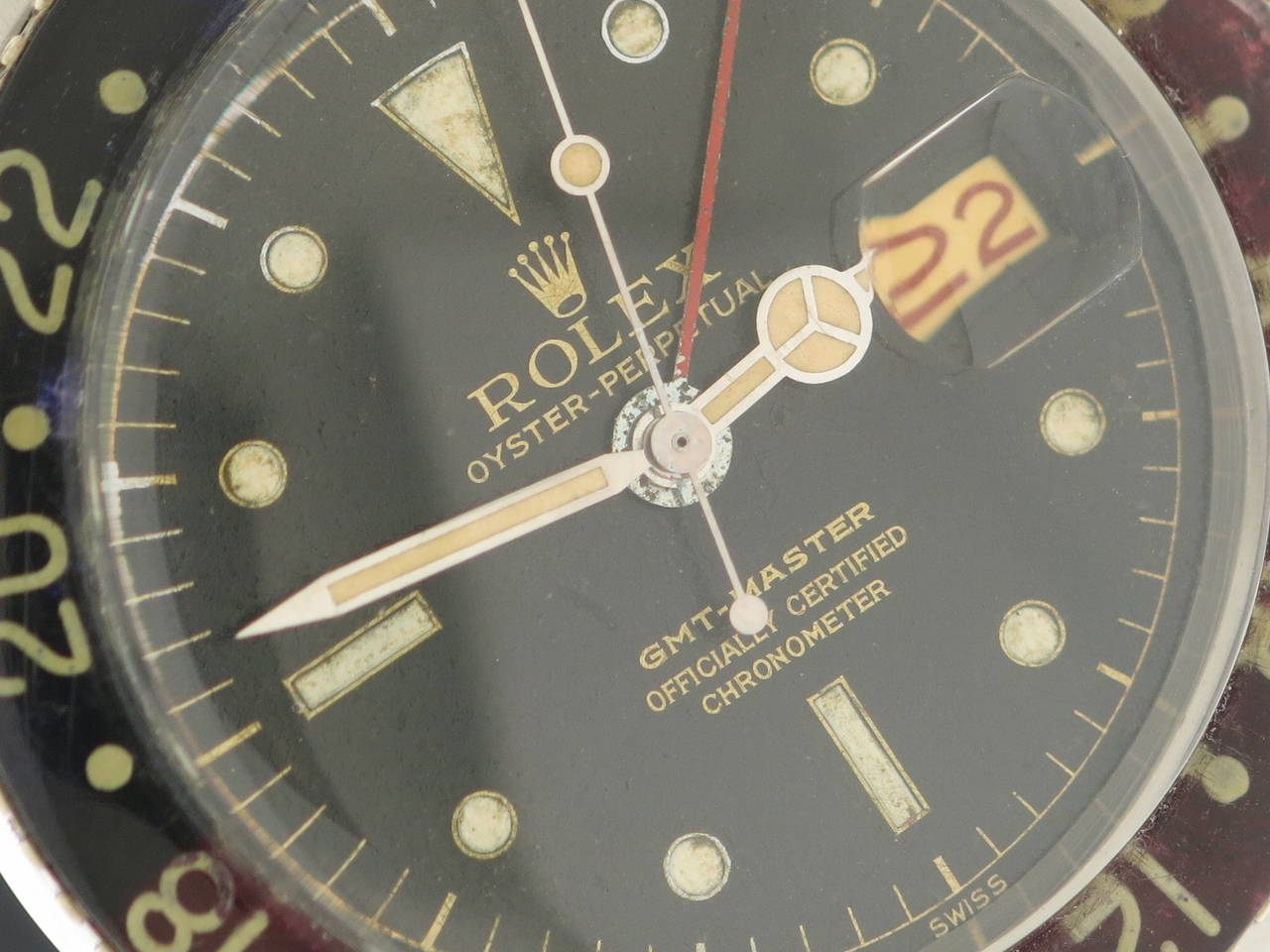 Rolex Stainless Steel GMT Master Bakelite Bezel Wristwatch Ref 6542 In Excellent Condition In Milano, IT