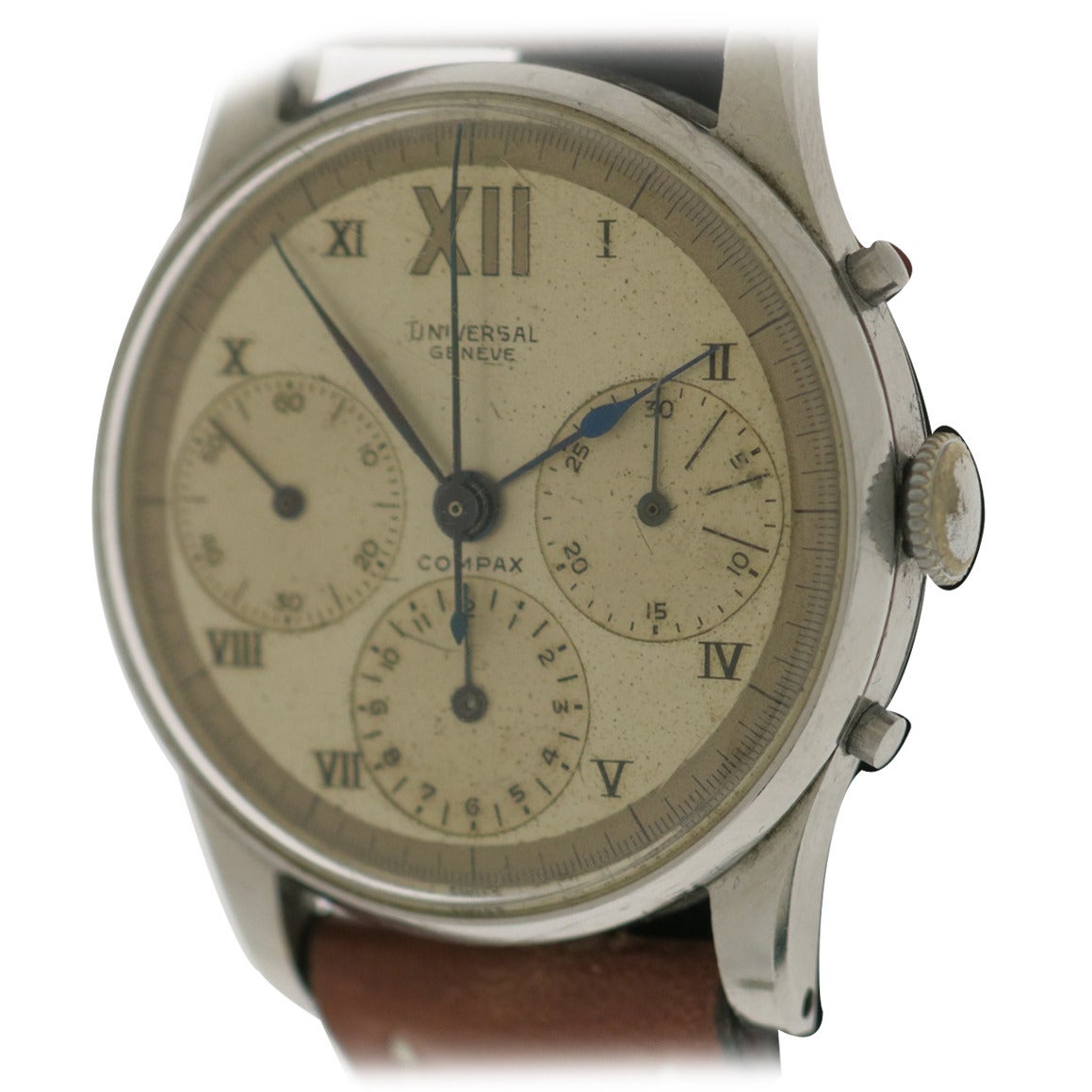 Universal Geneve Stainless Steel Chronograph Wristwatch