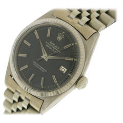 Rolex White Gold Datejust Wristwatch Ref 1601 circa 1960