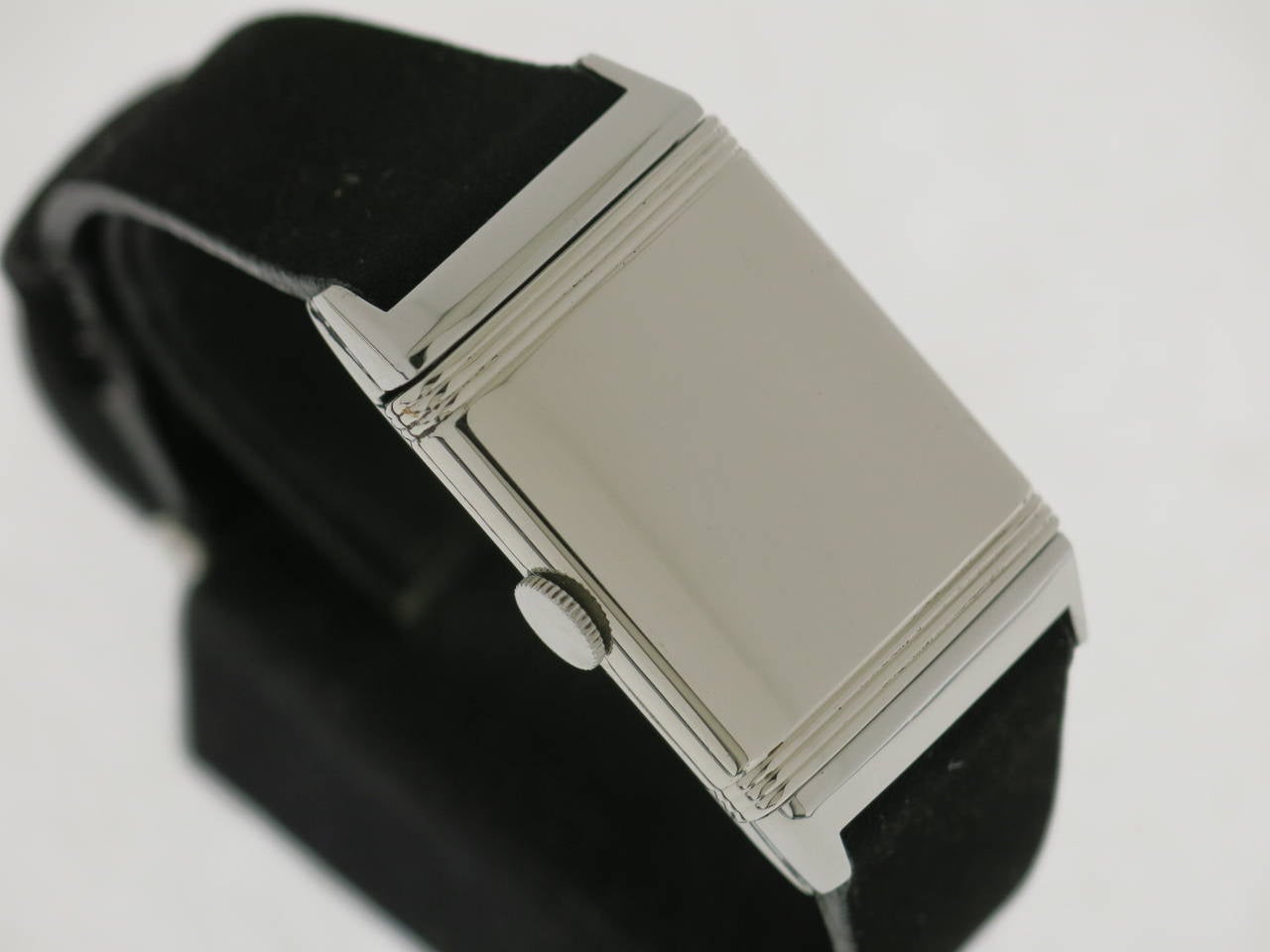 Jaeger-LeCoultre Stainless Steel Reverso Wristwatch Retailed by Gubelin In Good Condition In Milano, IT