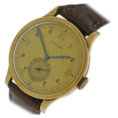 Movado Yellow Gold Oversized Wristwatch