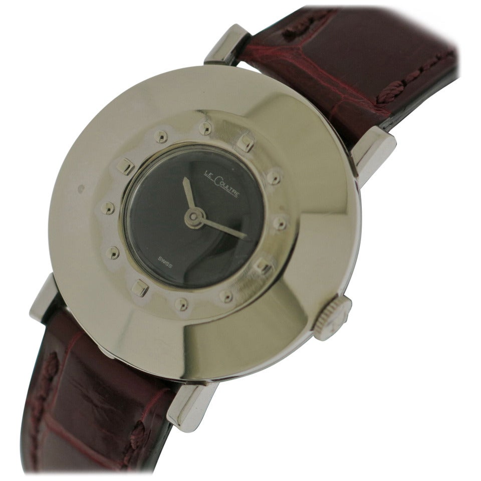 LeCoultre Lady
s White Gold "Flying Saucer" Wristwatch