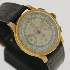 Rolex Yellow Gold White Dial Chronograph Wristwatch Ref 2508