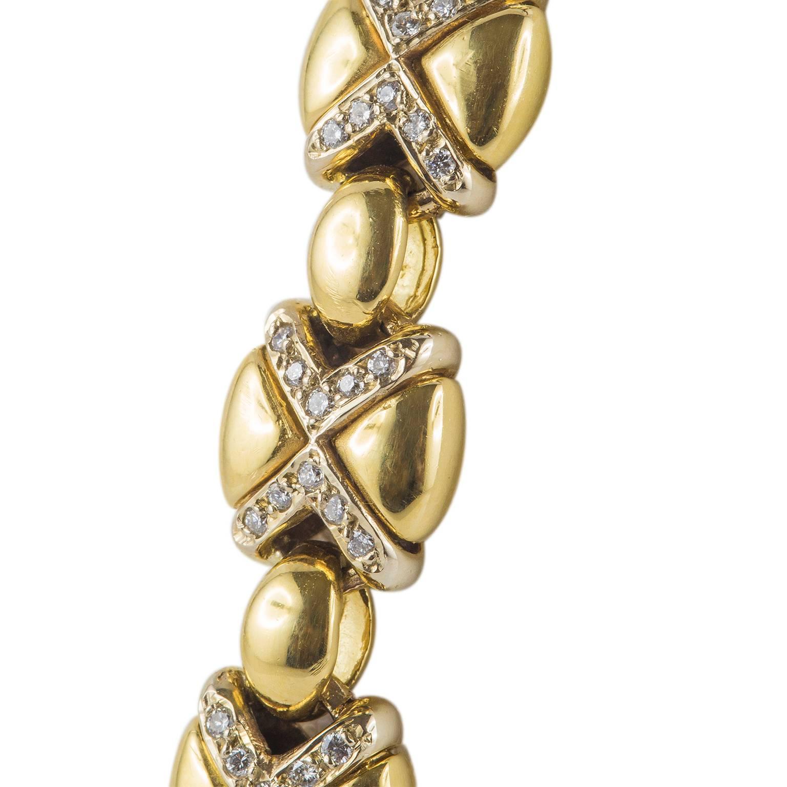 18 Karat Gold Bracelet and Diamonds For Sale 1
