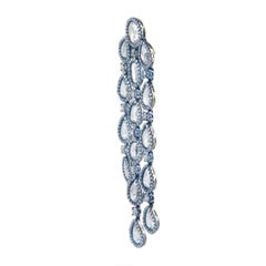 Titanium Dangle Earrings with Diamonds