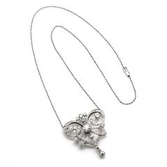 Antique 1890s Belle Époque Diamond Platinum Necklace
