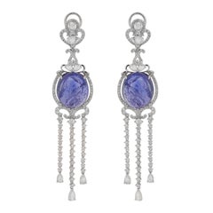 Tanzanite Diamond Chandelier Earring