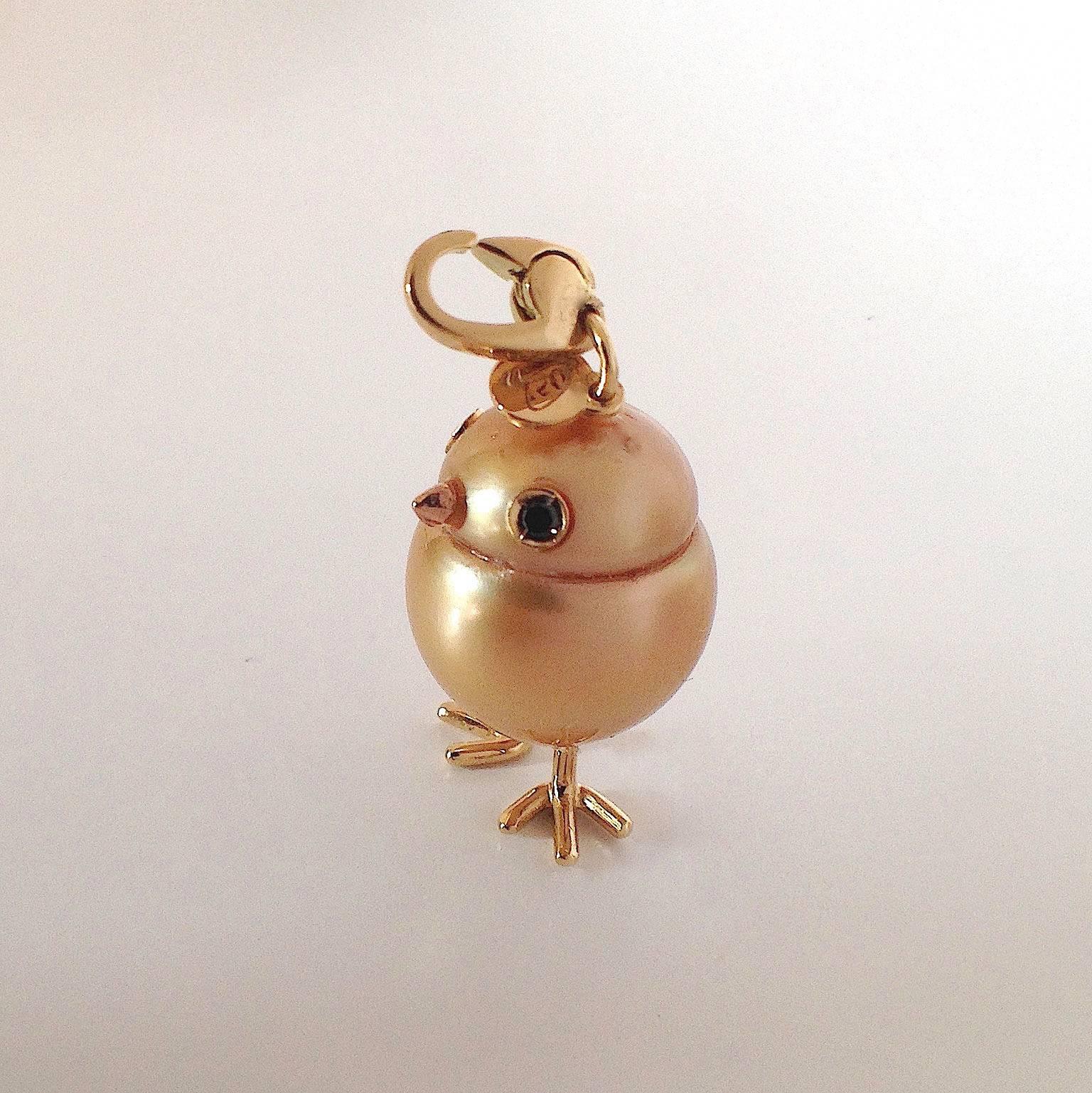 gold chick necklace