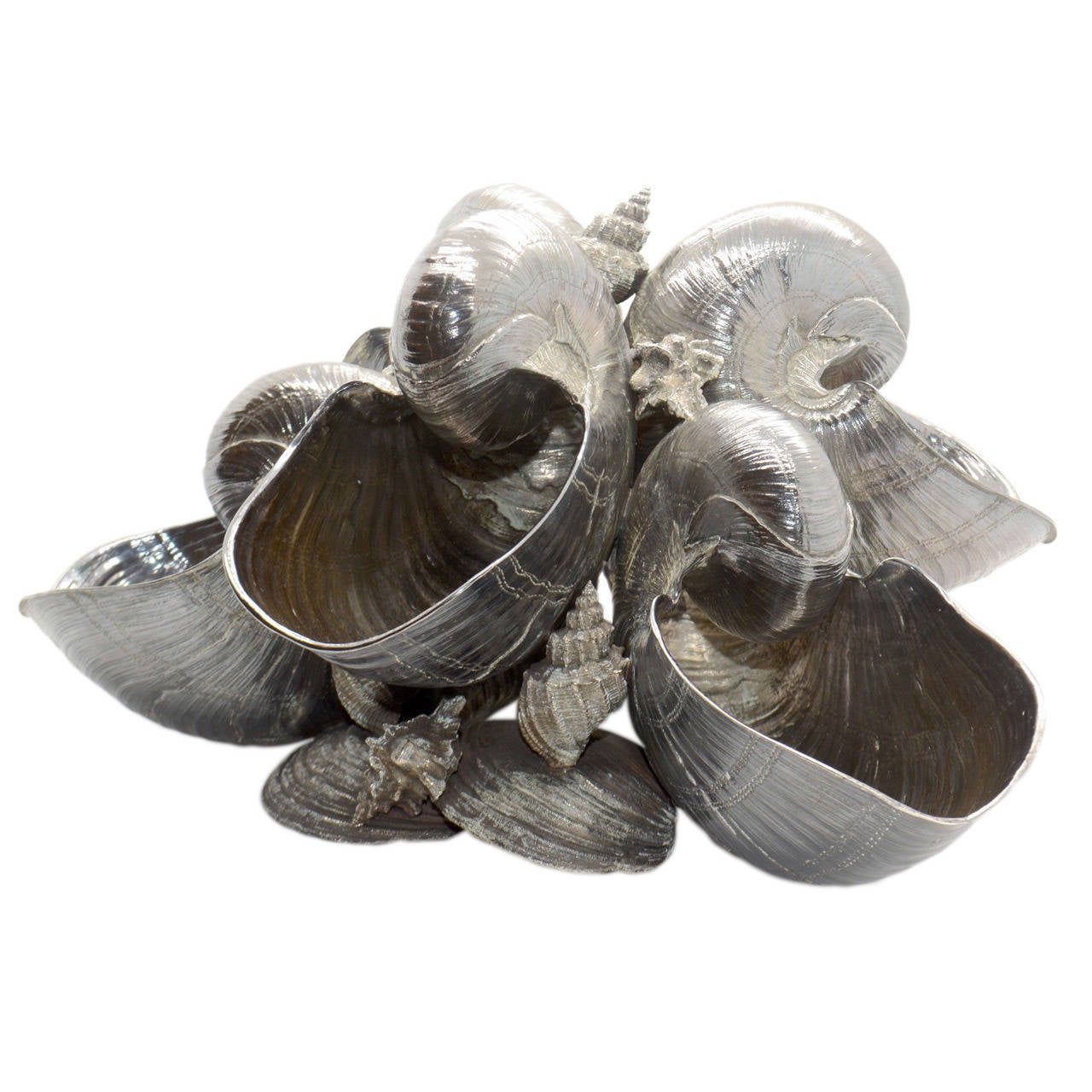 Buccellati Nautilus Silver Centre Piece For Sale