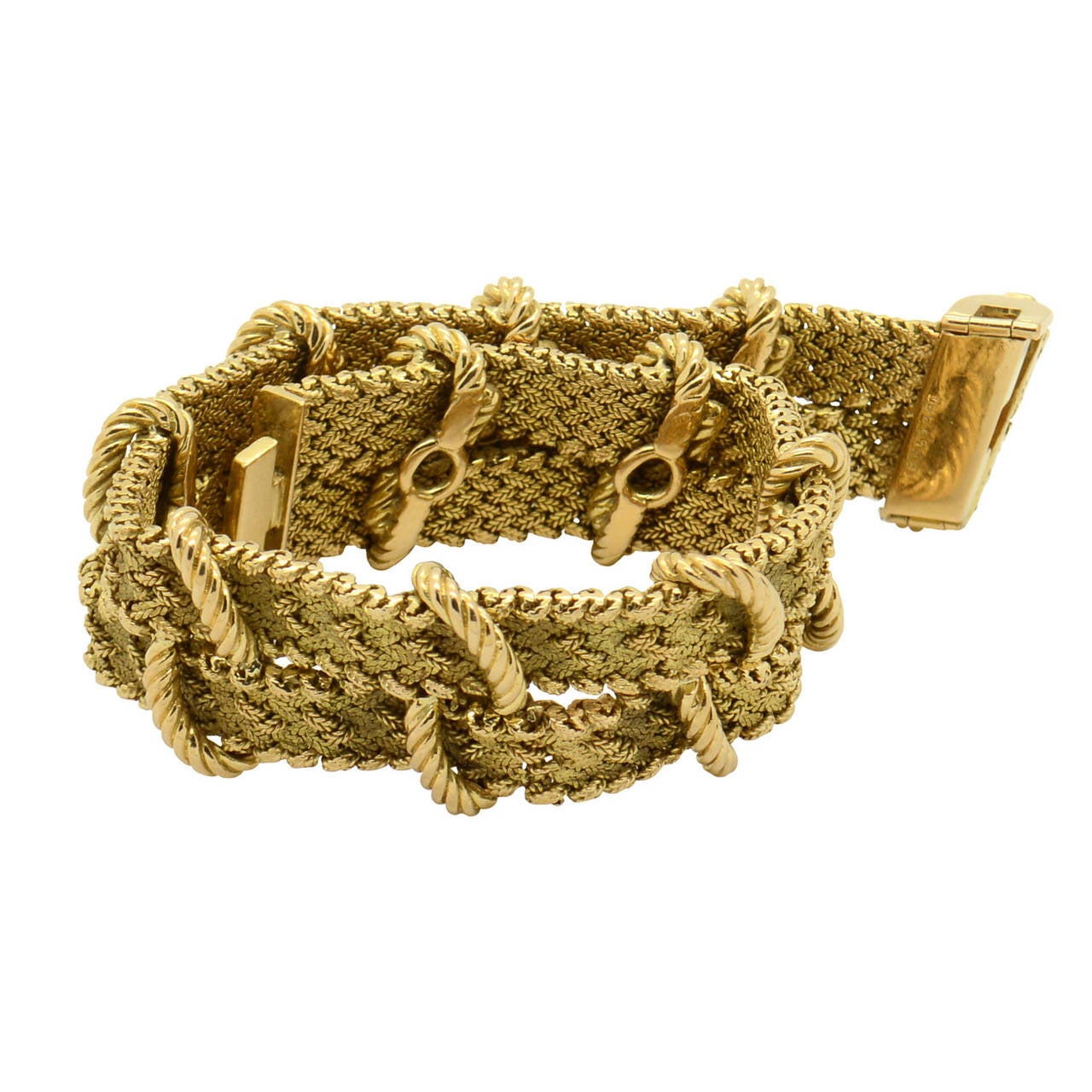 Women's 1940s Bulgari Woven Gold Bracelet