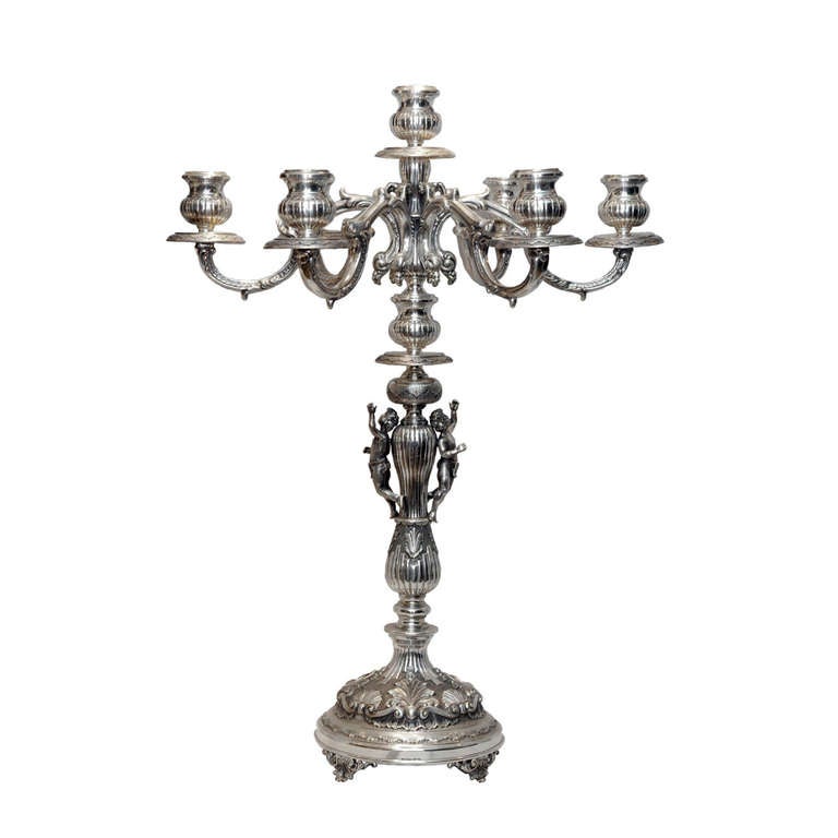 Italian Seven Light Candelabrum For Sale