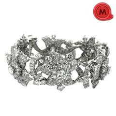 Italian Diamond Gold Link Bracelet