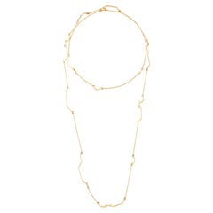 Nathalie Jean Contemporary 0.468 Carat Diamond Yellow Gold Link Chain Necklace