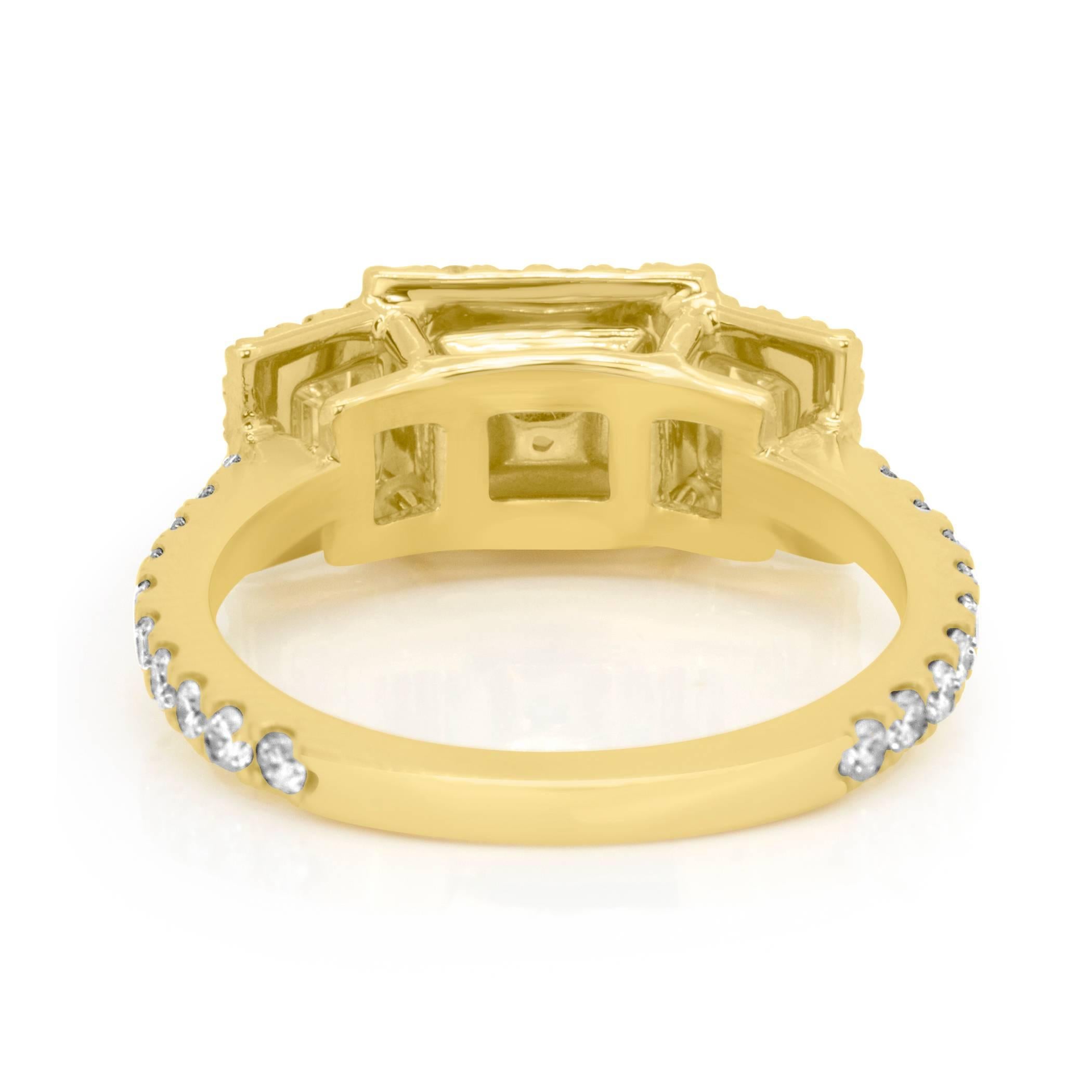 Alexandrite Diamond Halo Gold Ring 4