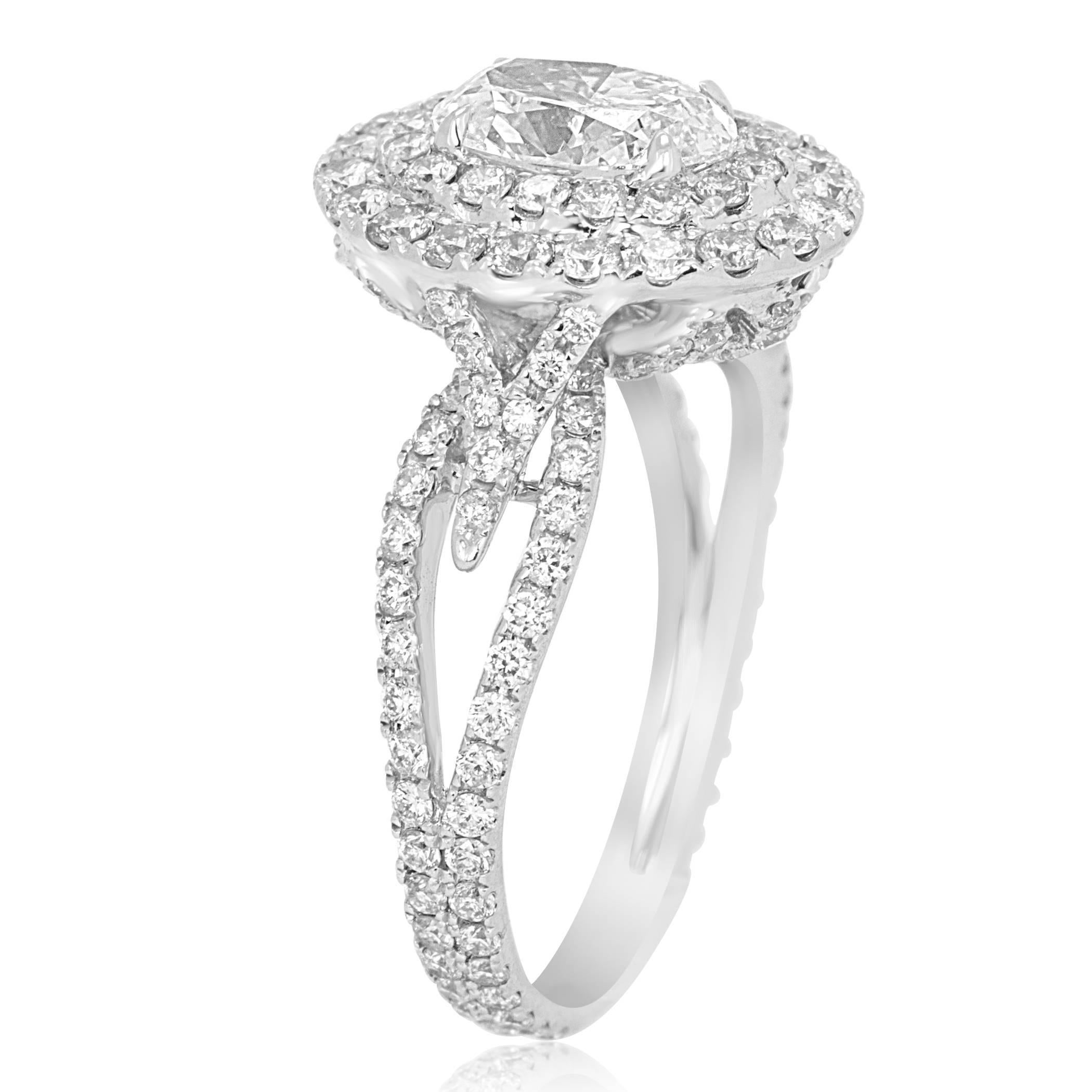 double halo oval engagement ring