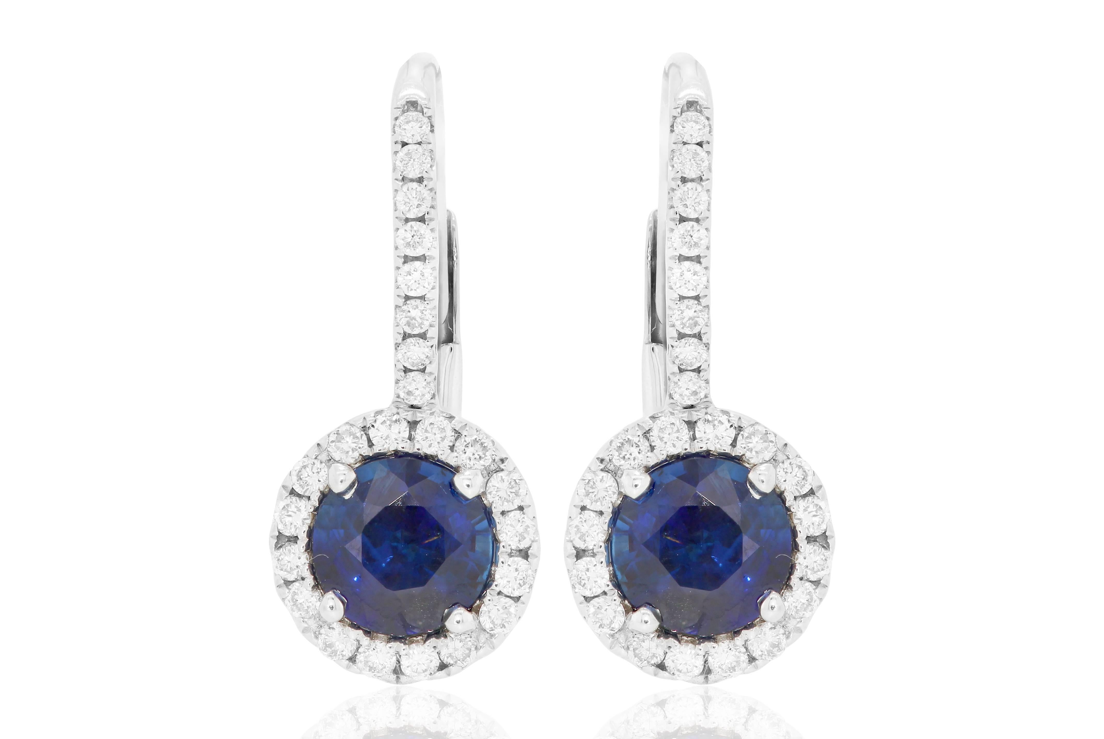 Natural Lapis Lazuli Round Dangle Earrings – Silver Plated Leverback – 6-12mm Blue Gems – Handmade, Nickel-Free, Gift Ready