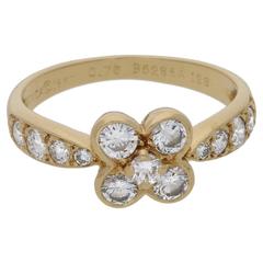 Van Cleef & Arpels Floral Diamond Gold Ring