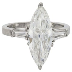 3.26 Carat Marquise Diamond Engagement Ring