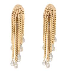 1960s Hammerman Brothers Diamond Set Gold Earrings