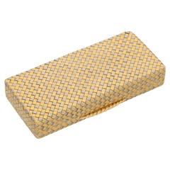 Vintage French Woven Snuff Box