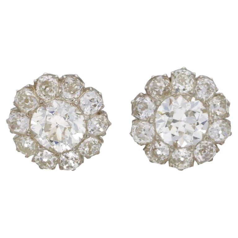 6 Carat Victorian Diamond Cer Stud Earrings For At 1stdibs 6 Carat Victorian Diamond Cer Stud Earrings For