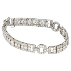 Art Deco Diamond Open-Work Bracelet, Circa 1925 9.57cts 