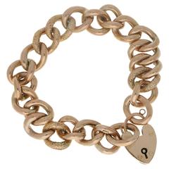 Vintage Gold Charm Bracelet with Engraving Detail 4