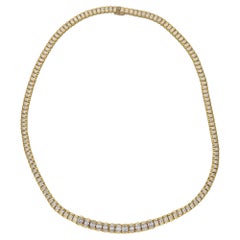 8.5 Carat Diamond Riviere Necklace in Gold