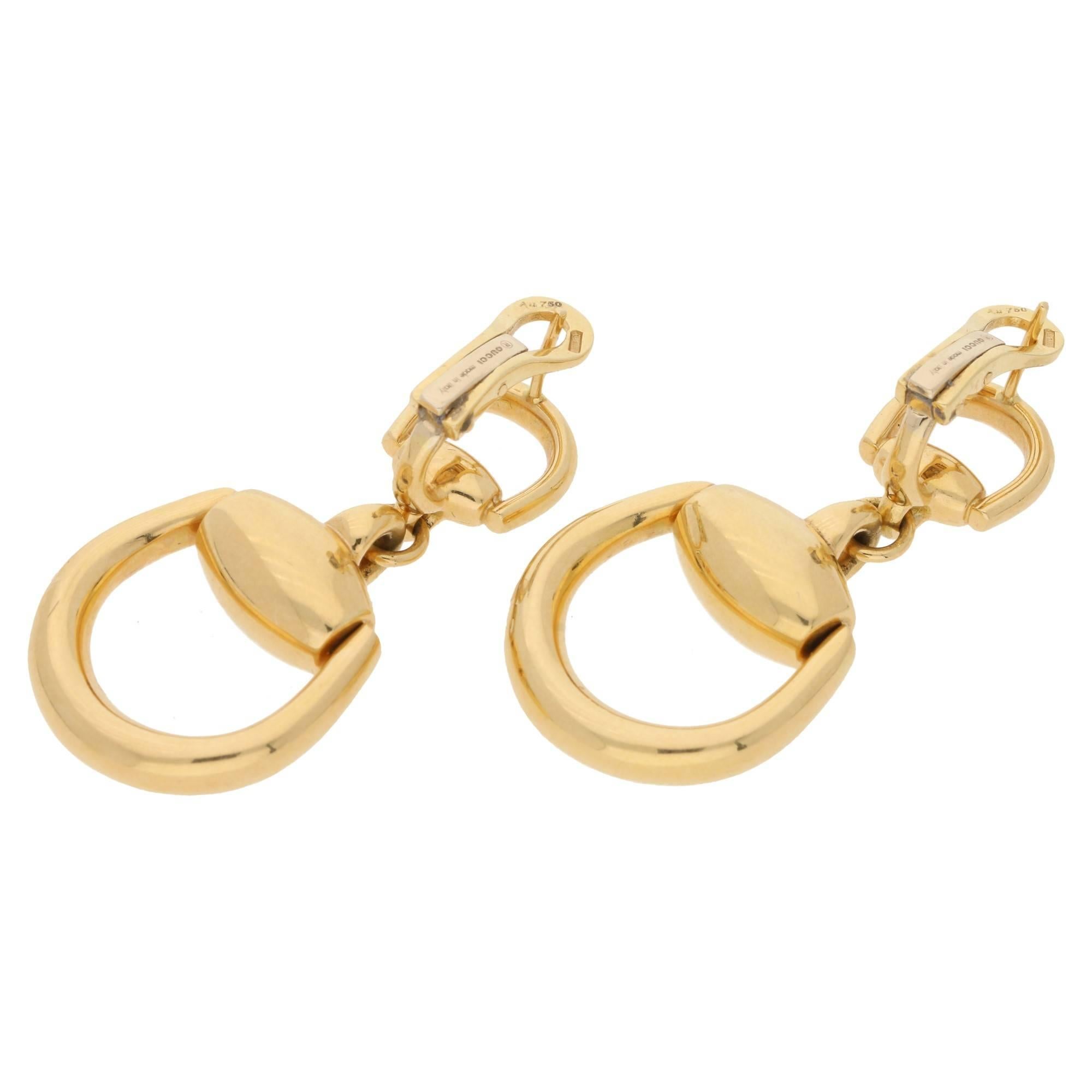 gucci horsebit earrings