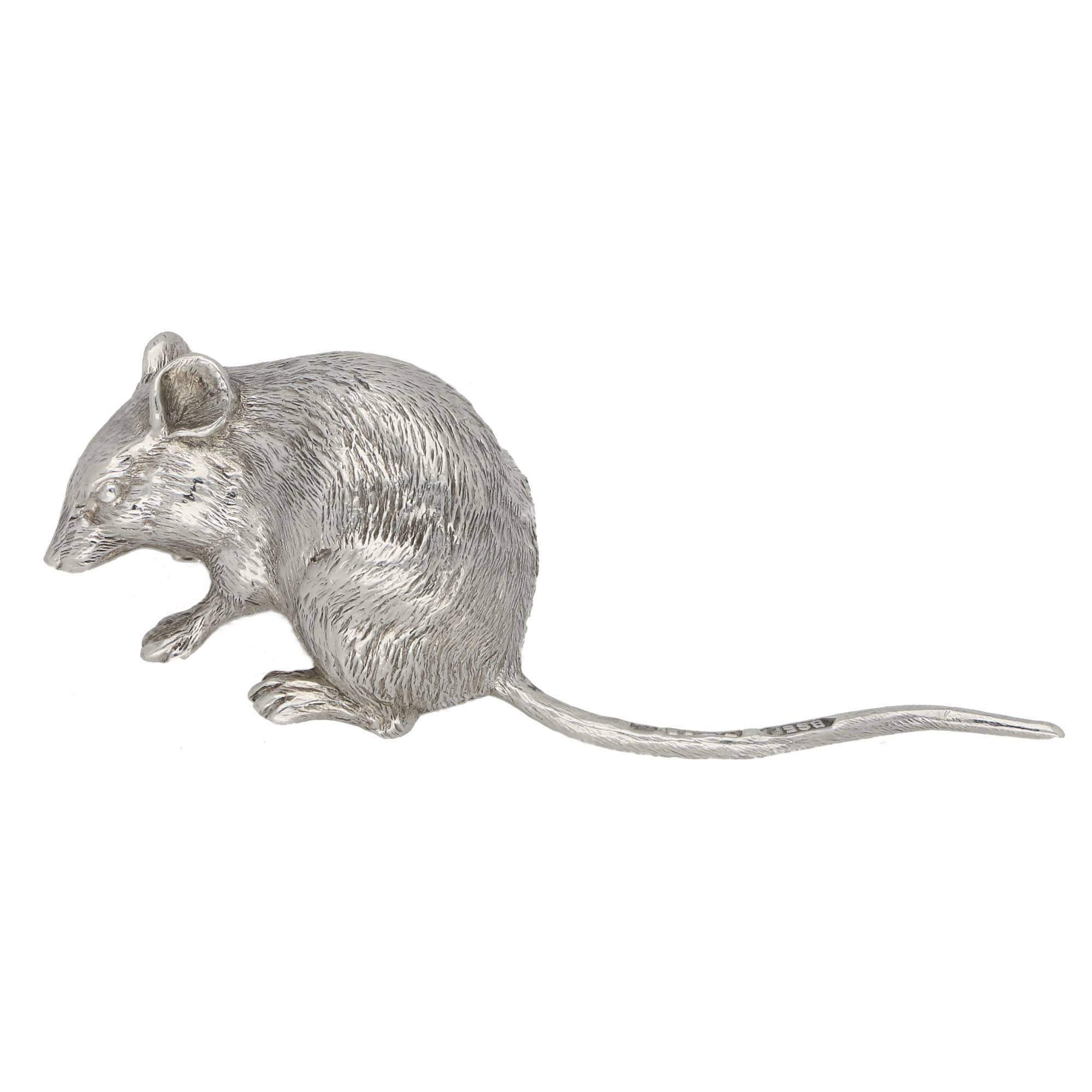 925 Silver Mouse Figurine
