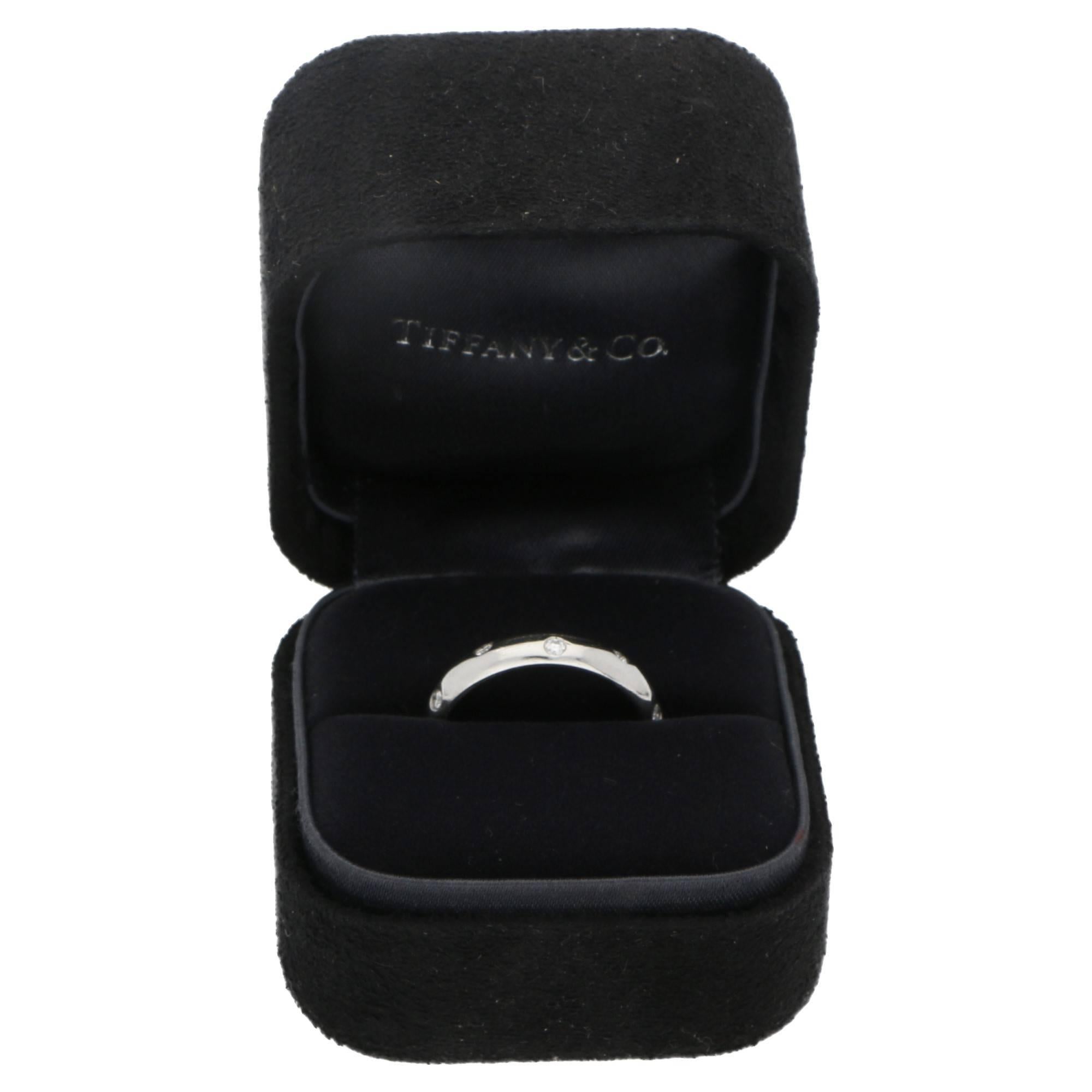 Tiffany & Co. Etoile Diamond Set Platinum Ring