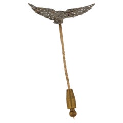 Edwardian Diamond Eagle Gold Stickpin 11