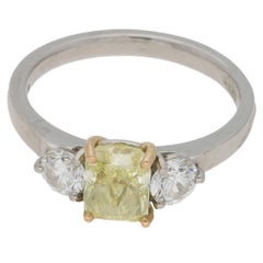 Fancy Yellow Diamond Engagement Ring