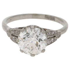 2.47 Carat Edwardian Diamond Single Stone Engagement Ring