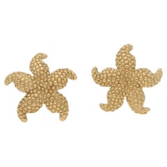 14 Carat Gold Starfish Stud Earrings