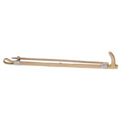 Edwardian Boxed Gold Riding Crop Stock Pin